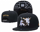 White Sox Team Logo Black Adjustable Hat GS,baseball caps,new era cap wholesale,wholesale hats